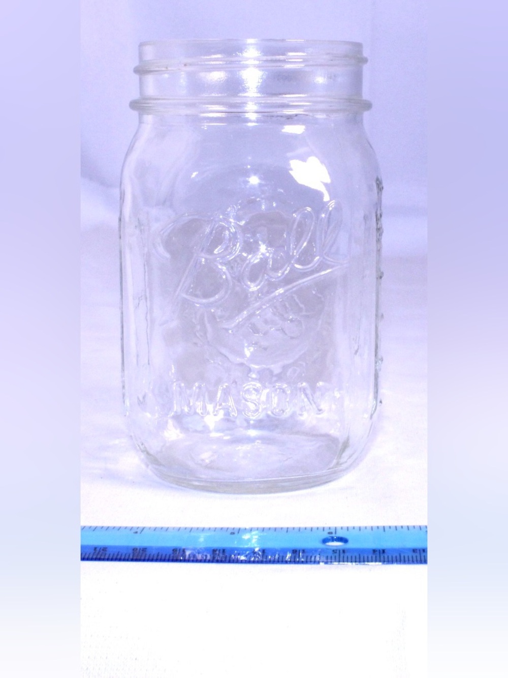 Ball 62A Genuine Sculptured Glass Mason Jar - Embossed Fruit Design - quart size